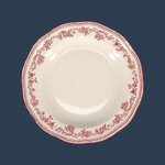 Cyril Burgundy deep plate 23 cm [RENTAL]