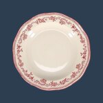 Cyril Burgundy deep plate 23 cm