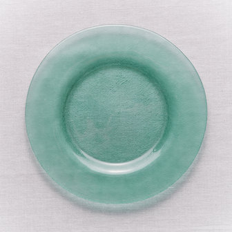 Bord glas groen 21 cm