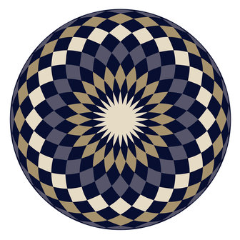 Placemat Mandala 4 blauw