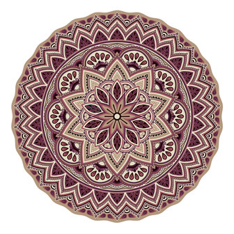 Placemat Mandala 3 rood