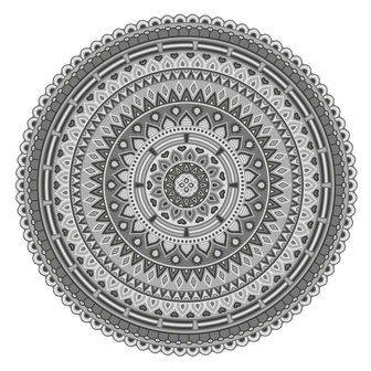 Placemat Mandala 2 grey