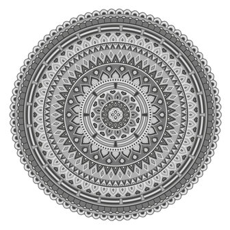 Placemat Mandala 2 grey