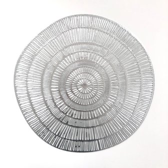 Placemat rond Zilver