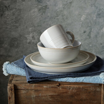 Natural Canvas bowl text 16 cm [SALE]