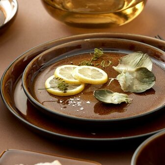 Bitz Black/Amber plate 21 cm