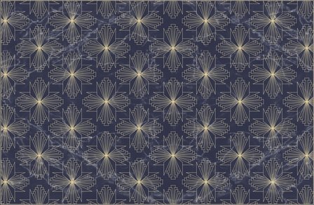 Placemat Art Nouveau blauw