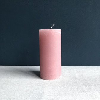 Kaars Branded 15cm roze