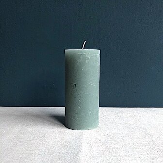 Branded candle 15 cm green