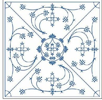 Indian Blue cocktail napkin