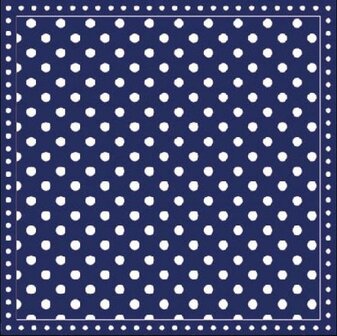 Dots cocktail napkin blue
