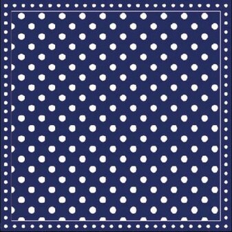 Dots cocktail napkin blue