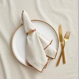 Cream/Amber napkin (2 pc)