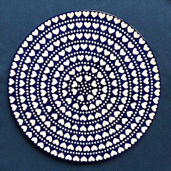 Blue Valentine plate 33 cm