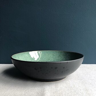 Bitz Black/Green salad bowl 24 cm