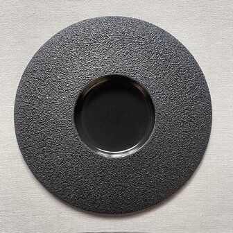 Black Vulcano plate25 cm [RENTAL]