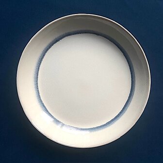 Stripes deep plate blue 23,5 cm