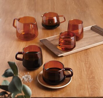 Cast Amber/Sepia cup/saucer