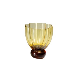 Glas Flower Bomb Oker
