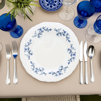 Retro Blue deep plate 23,5 cm