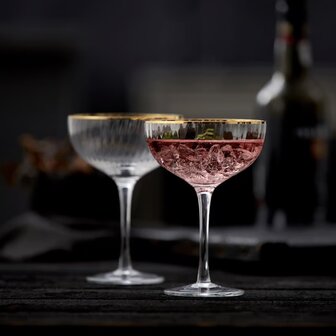 Palermo Gold champagne coupe