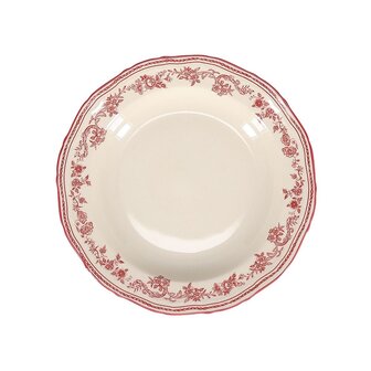 Cyril Burgundy deep plate 23 cm [RENTAL]