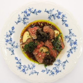 Retro Blue deep plate 23,5 cm