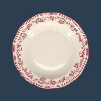 Cyril Burgundy deep plate 23 cm