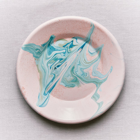 'Marble' plate blush 21 cm