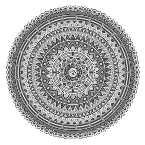 Placemat Mandala 2 grey