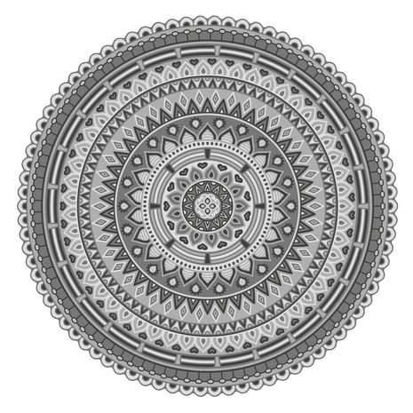 Placemat Mandala 2 grey