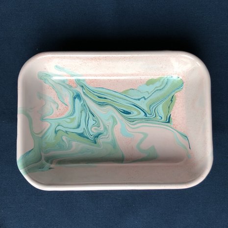 'Marble' tray blush 21 cm