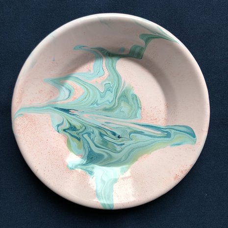 'Marble' plate blush 21 cm