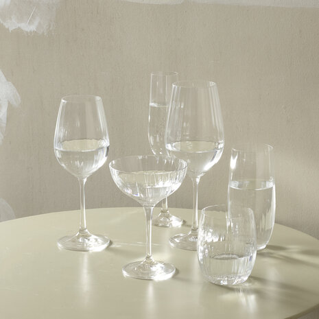 Optic white wine glass [RENTAL]