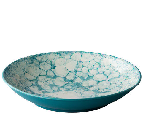 Bubble coupe plate 25,5 cm turquoise