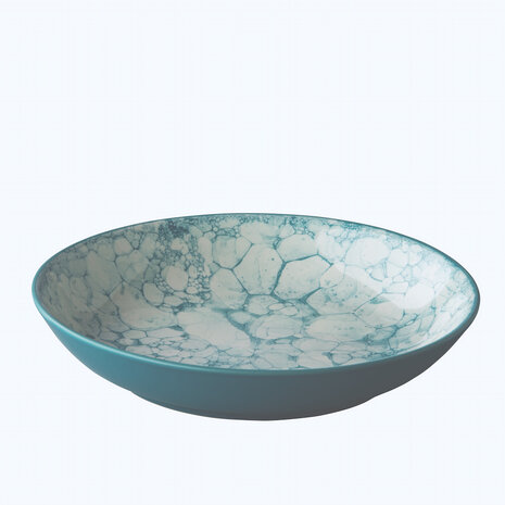 Bubble coupe plate 21 cm turquoise