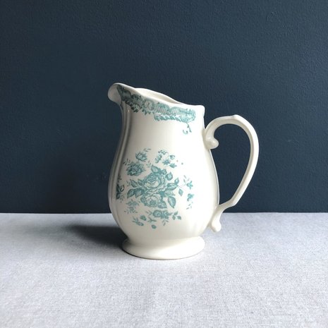 Rose pitcher turquoise