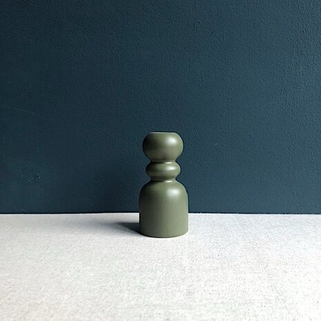 Como candle holder green 13 cm