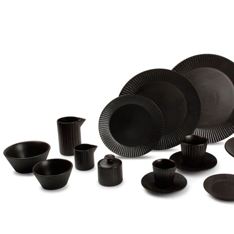 Aurora plate black 13 cm [RENTAL]