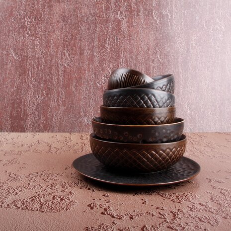 Brass Diamond Copper bowl [RENTAL]