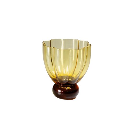 Glas Flower Bomb Oker
