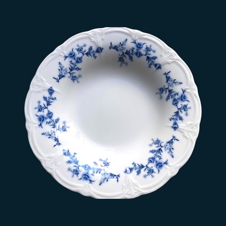 Retro Blue deep plate 23,5 cm