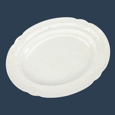 Seance Beige oval plate 37,5 x 28 cm