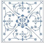 Cocktailservet Indisch Blauw